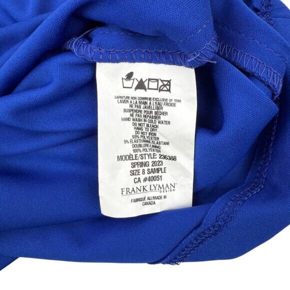 FRANK LYMAN Fuchsia Royal Sheath Dress Size 8 - Picture 7 of 7